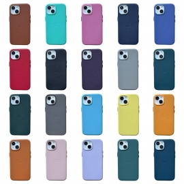 Leather Case (MagSafe) iPhone 13 Light Gray