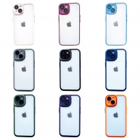 Color Case Glass Camera iPhone 15 Orange