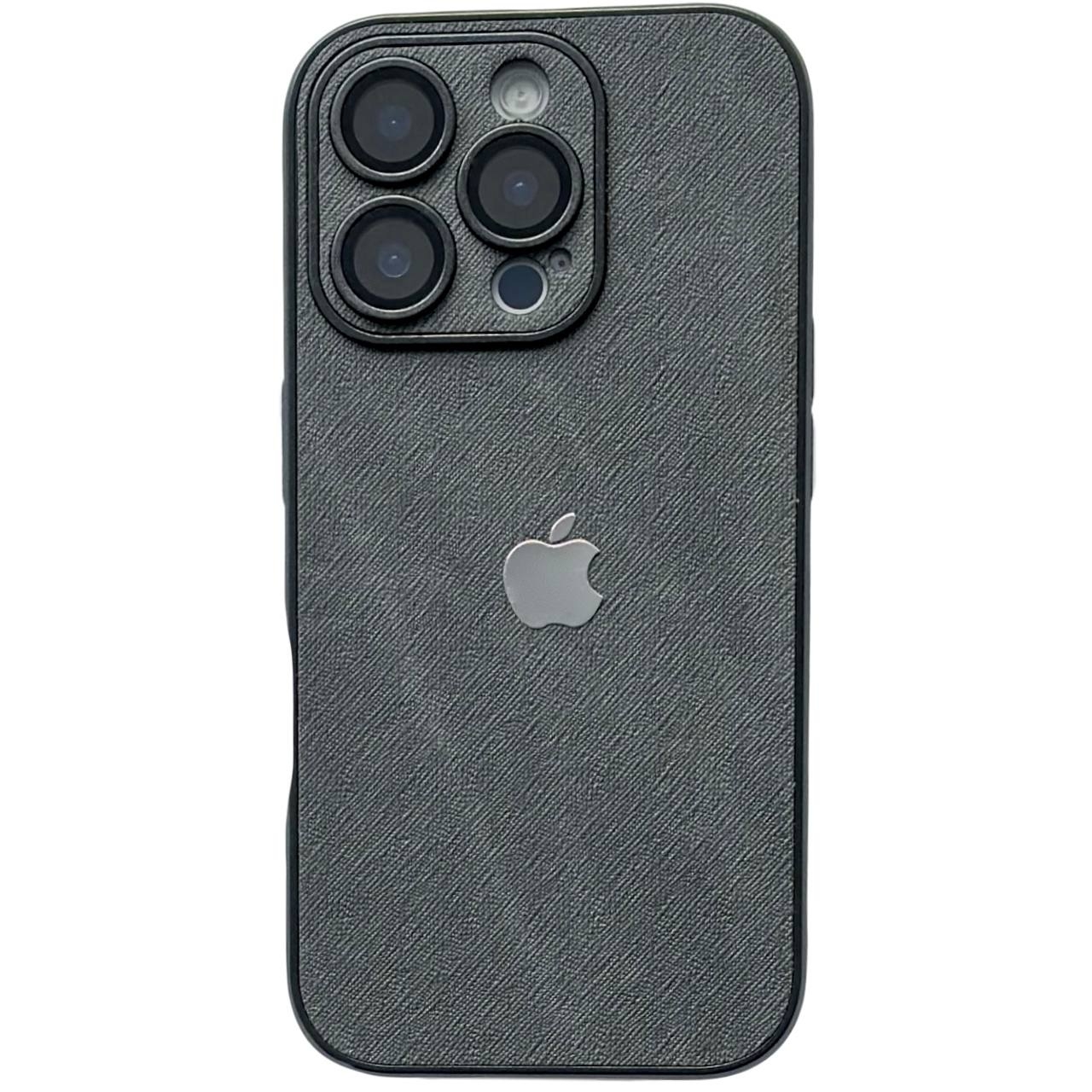 Textile Case Glass Camera iPhone 16 Pro Max Black - 1