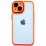 Color Case Glass Camera iPhone 15 Plus Orange