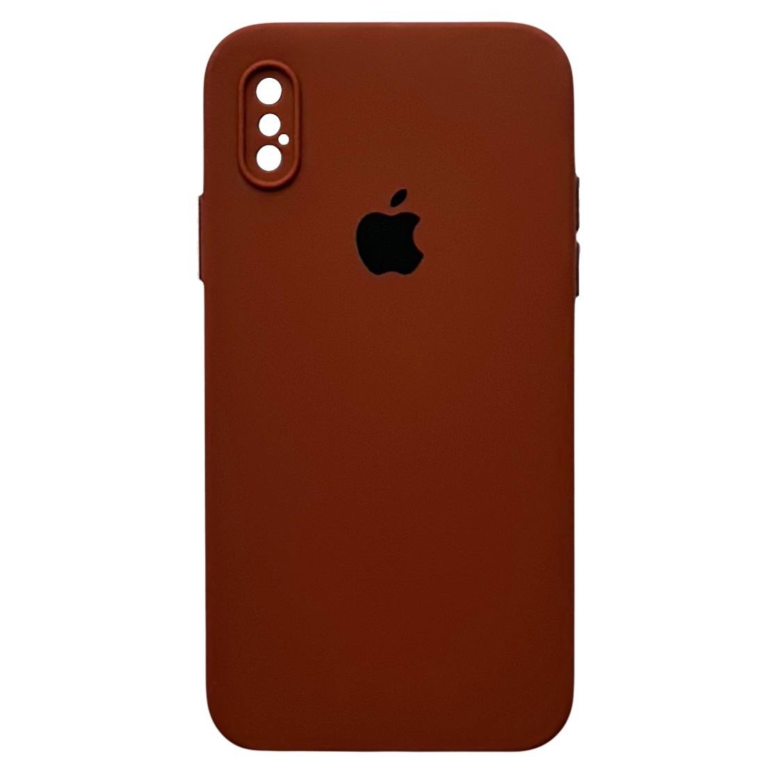 Silicone Case Square iPhone Xr Brown - 1