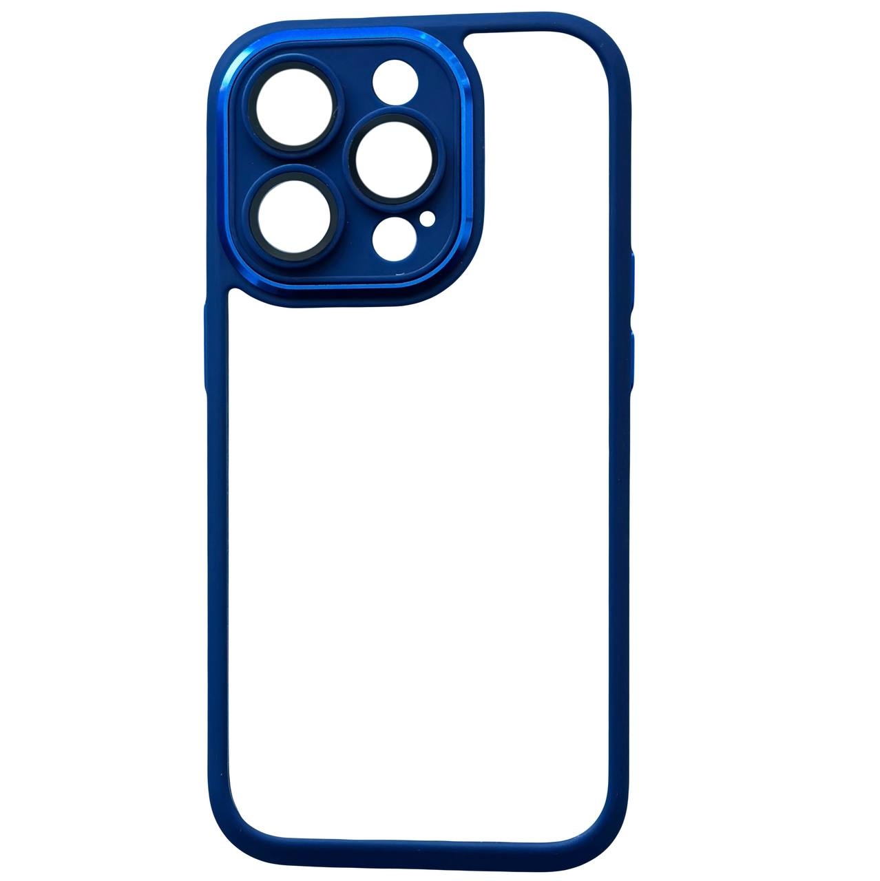 Color Case Glass Camera iPhone 15 Pro Dark Blue - 1