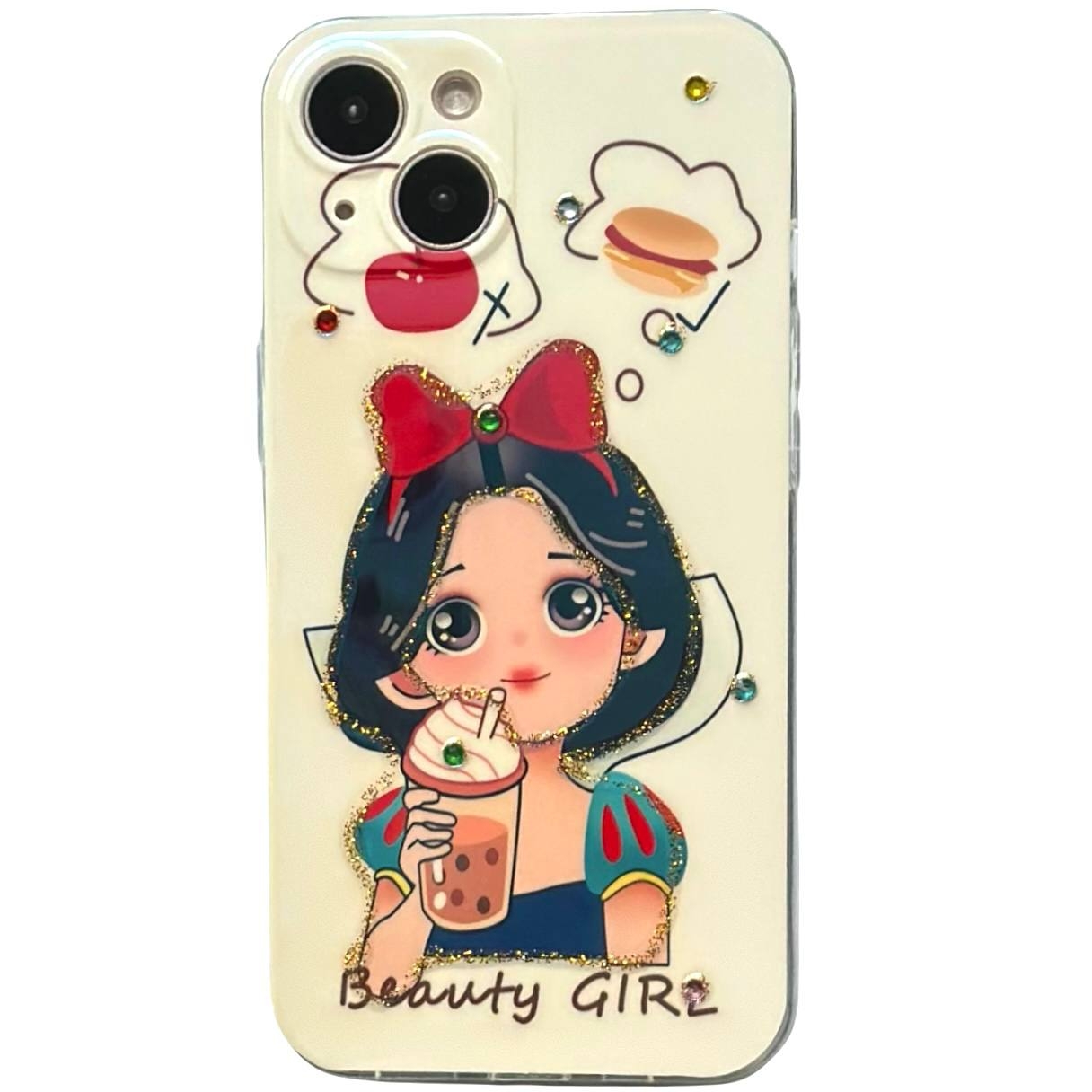 Beauty Girl TPU iPhone 14 Snow White - 1