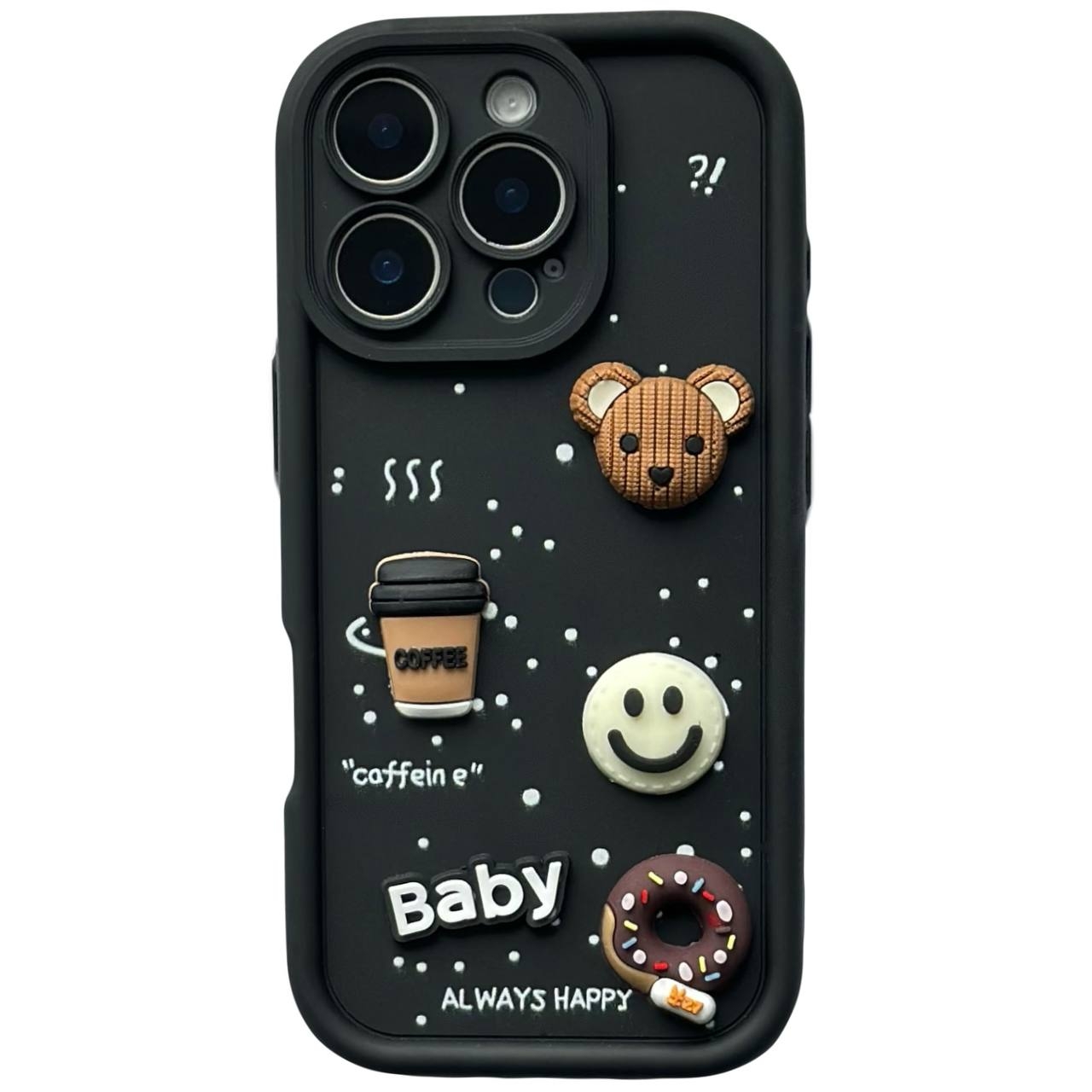 "Always Happy" Case iPhone 12 Pro Max Black - 1