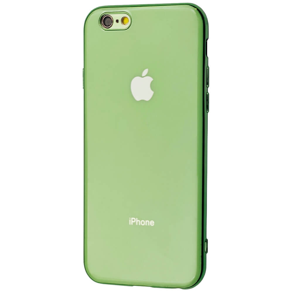 Чохол силіконовий TPU Glass Case iPhone 6/6s Green - 1