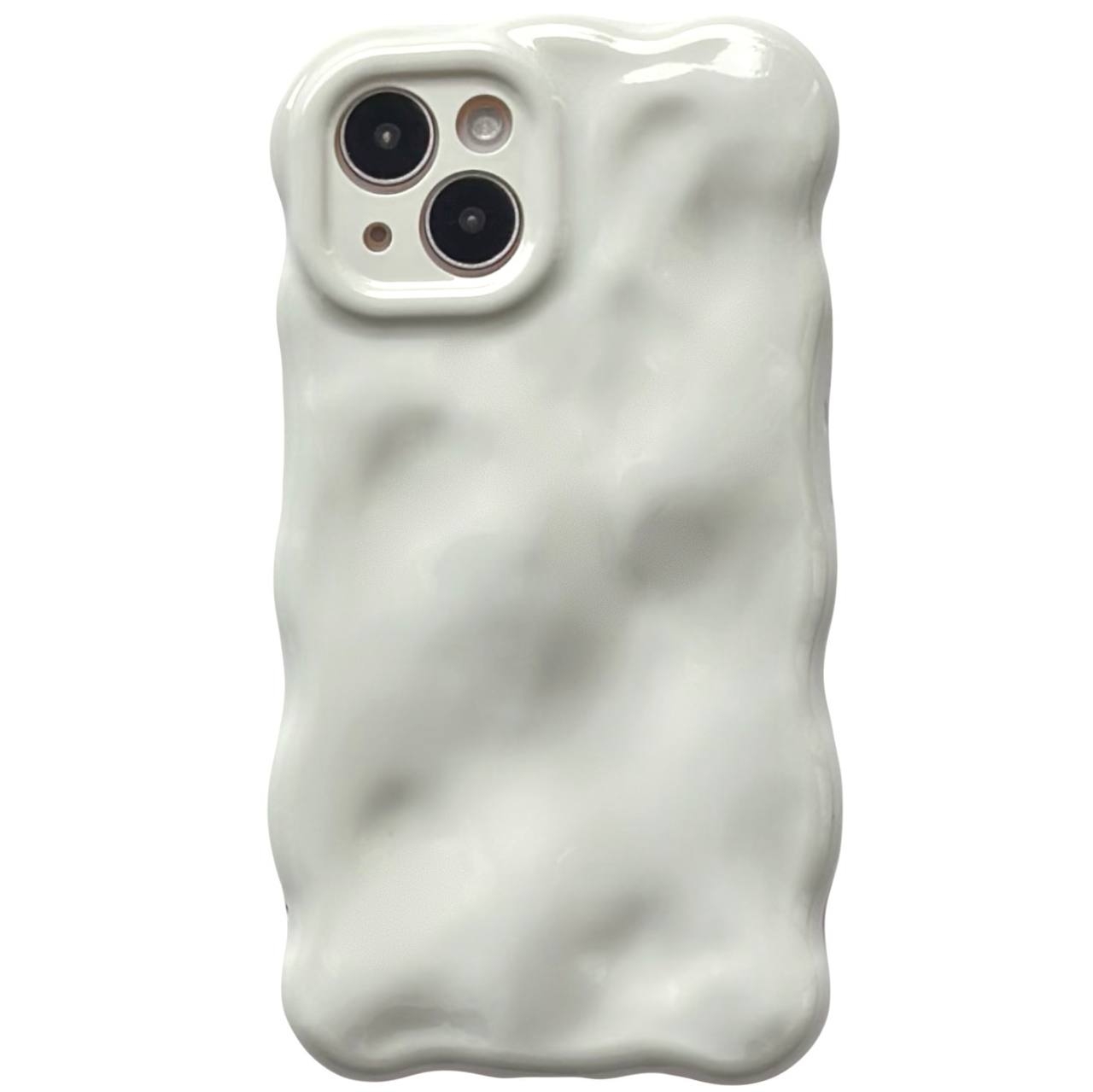 Lack Crumpled iPhone 15 White - 1