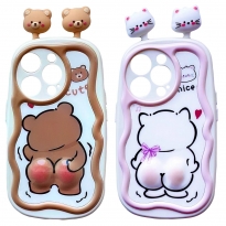 TPU Soft Animal iPhone 13 Pro Pink