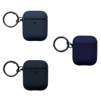 AirPods 1/2 Silicone Carbon Case Deep Purple