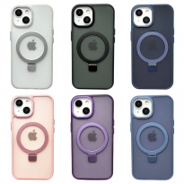 Frosted Case MagSafe Ring iPhone 15 Black