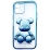 TPU BearBrick Transparent iPhone 12 Blue