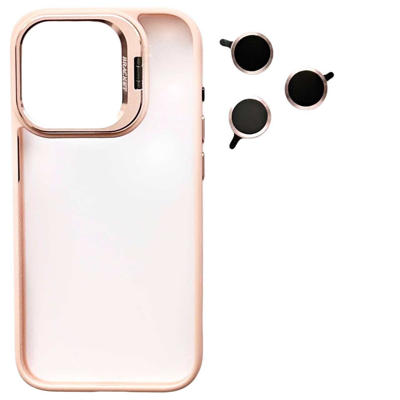 Crystal Case + Lens Set iPhone 13 Pro Pink - 3