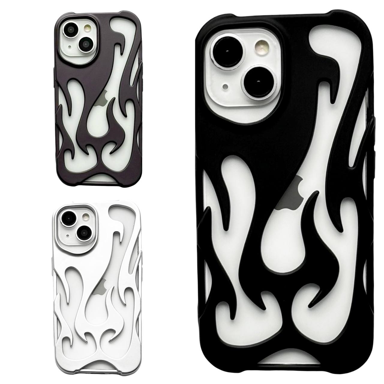 TPU Flame iPhone 13 Black - 2