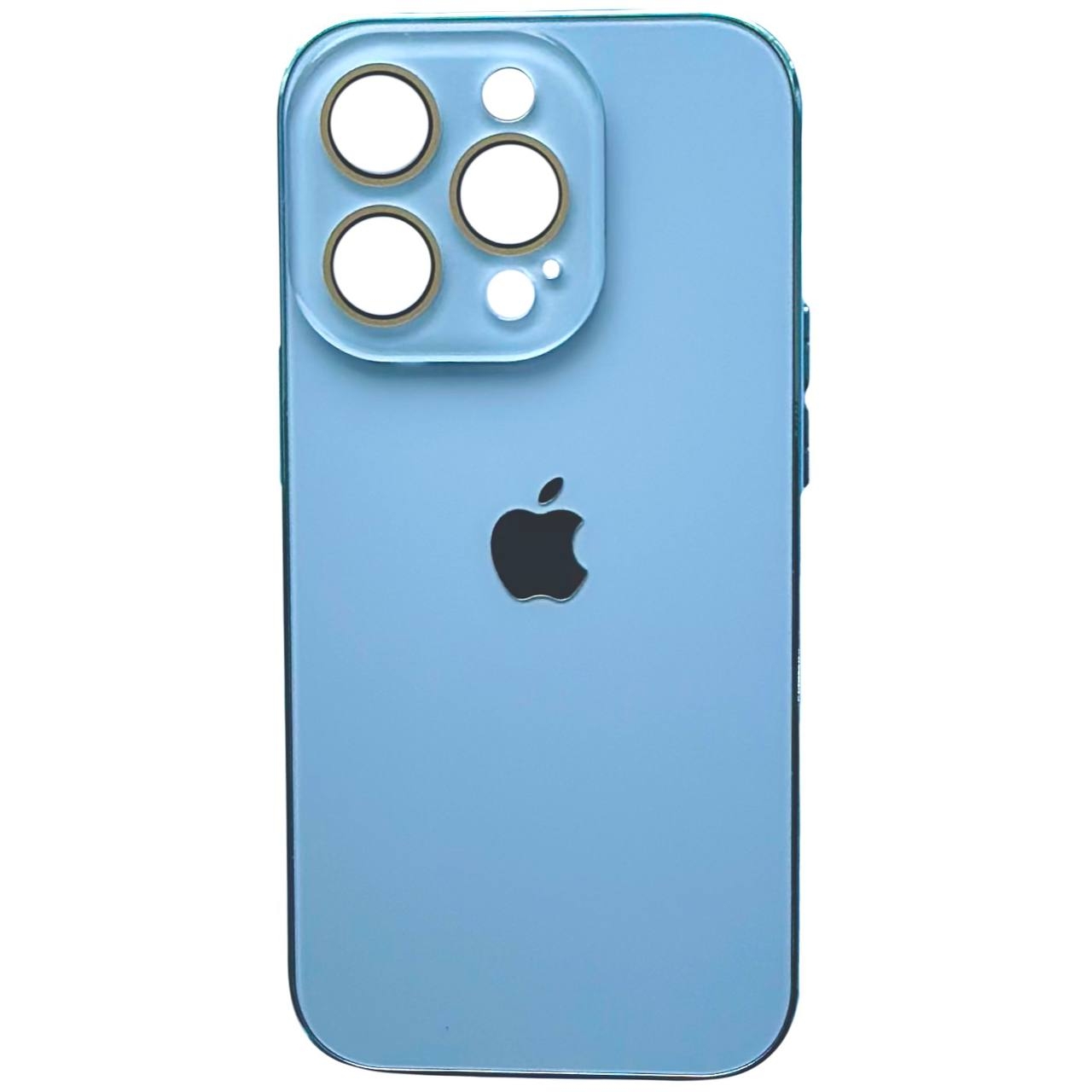 Matte Glass Camera iPhone 14 Plus Blue - 3