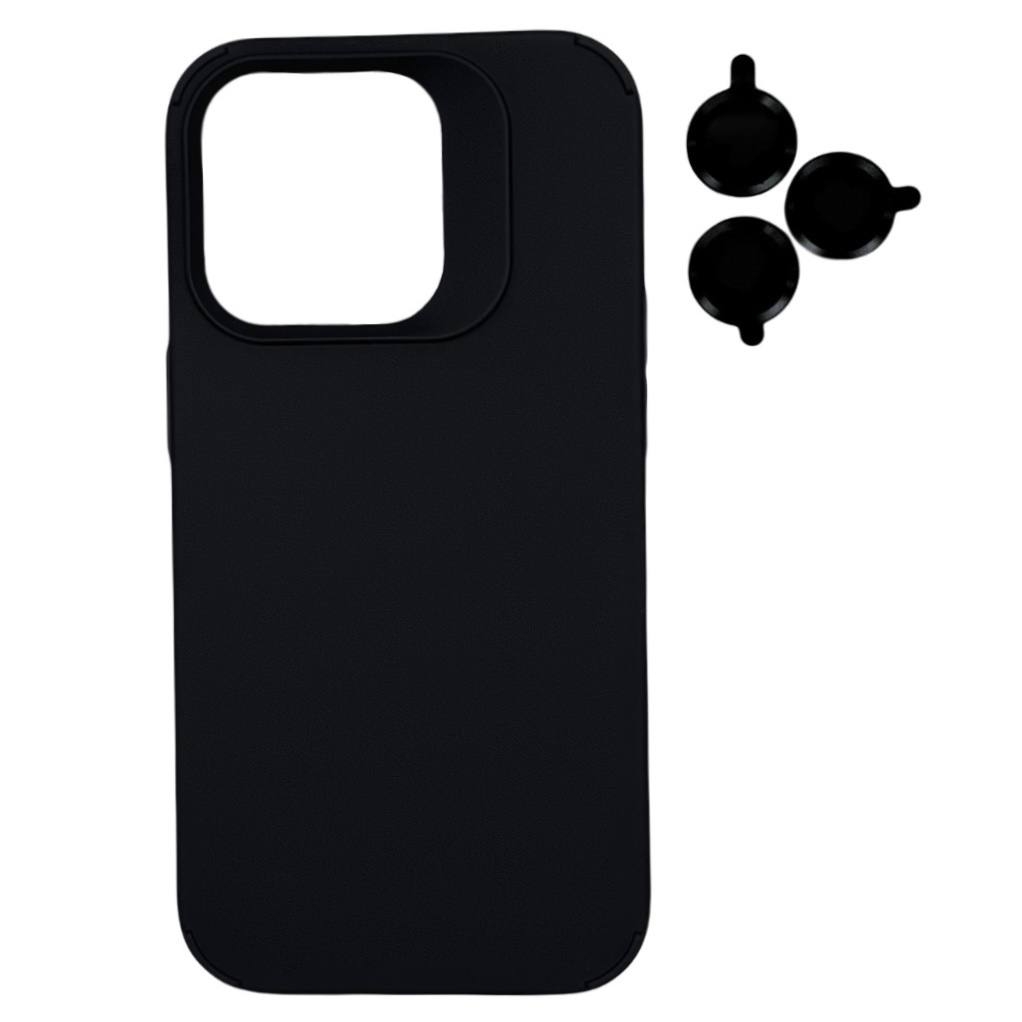 Silicone with Set iPhone 13 Black - 1