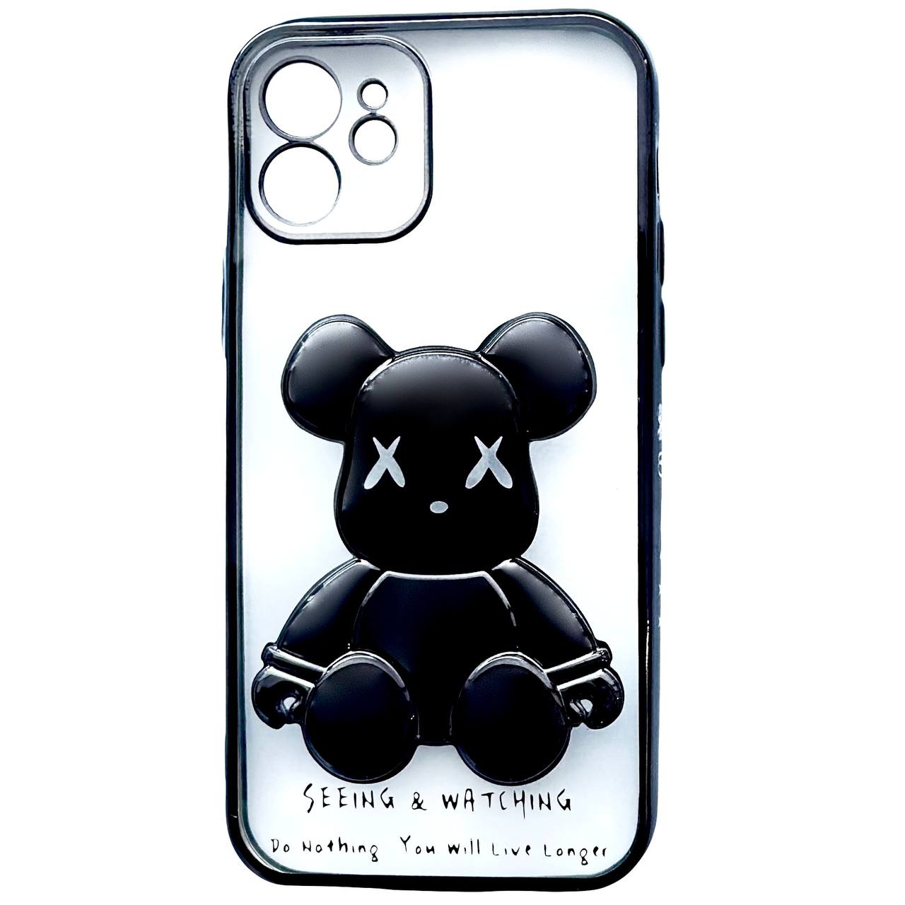 TPU BearBrick Transparent iPhone 14 Plus Black - 1