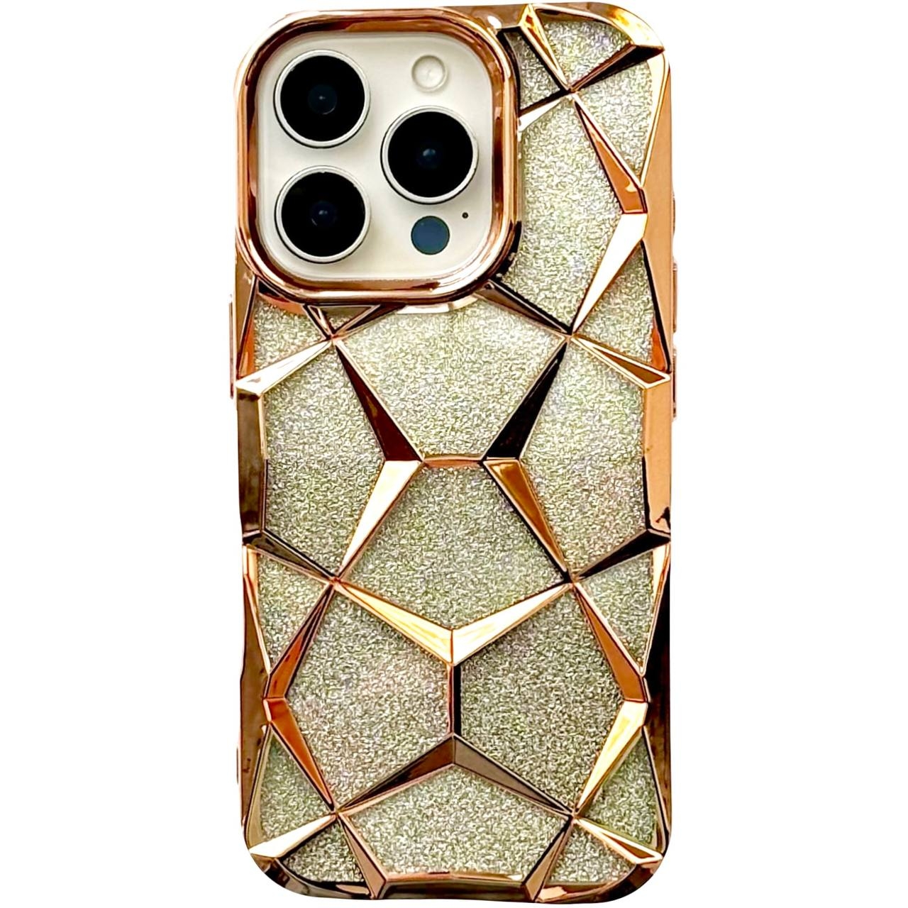 3D Diamond iPhone 14 Pro Max Gold - 1