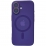Silicone Metal Buttons Magsafe iPhone 16 Deep Purple