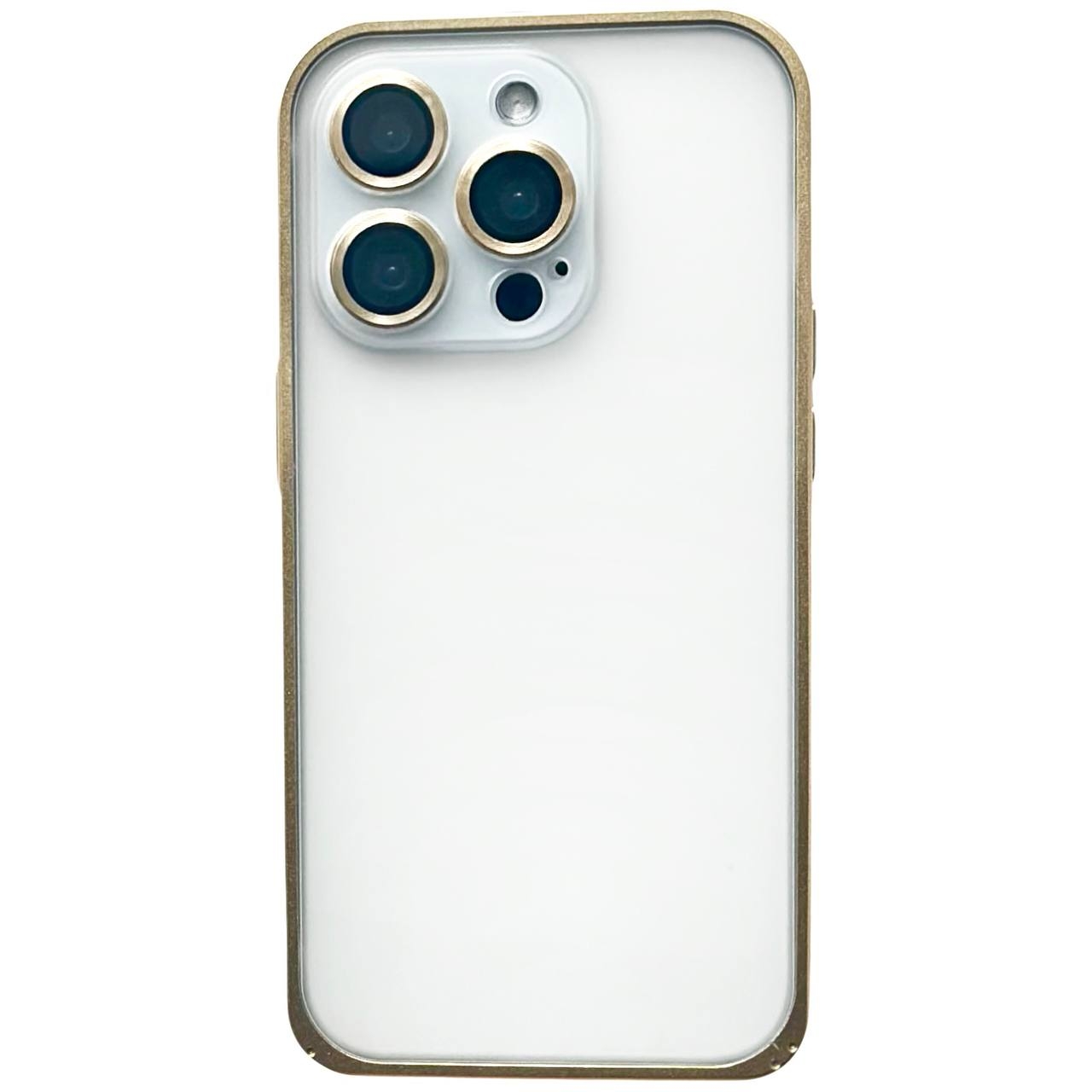 Square Metal Frame iPhone 14 Pro Max Gold - 1