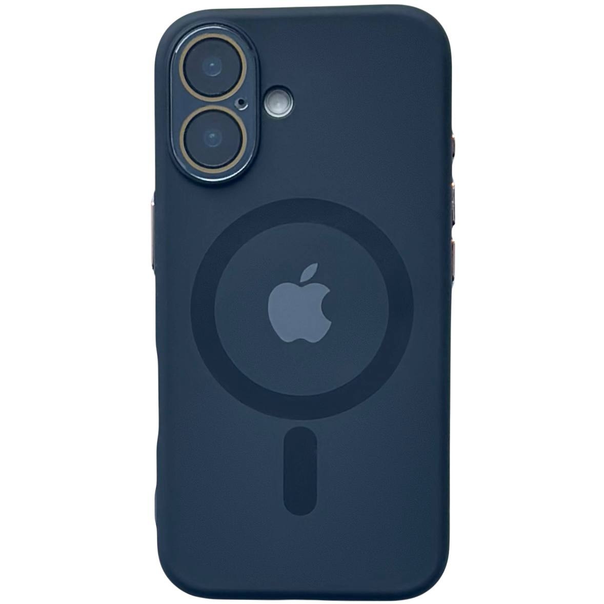 Silicone Metal Buttons Magsafe iPhone 16 Black - 1