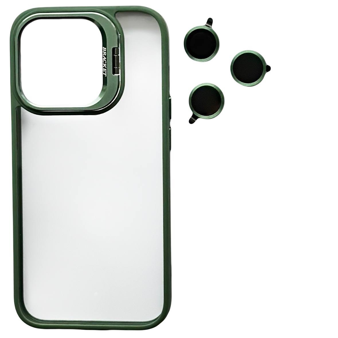 Crystal Case + Lens Set iPhone 12 Green - 1