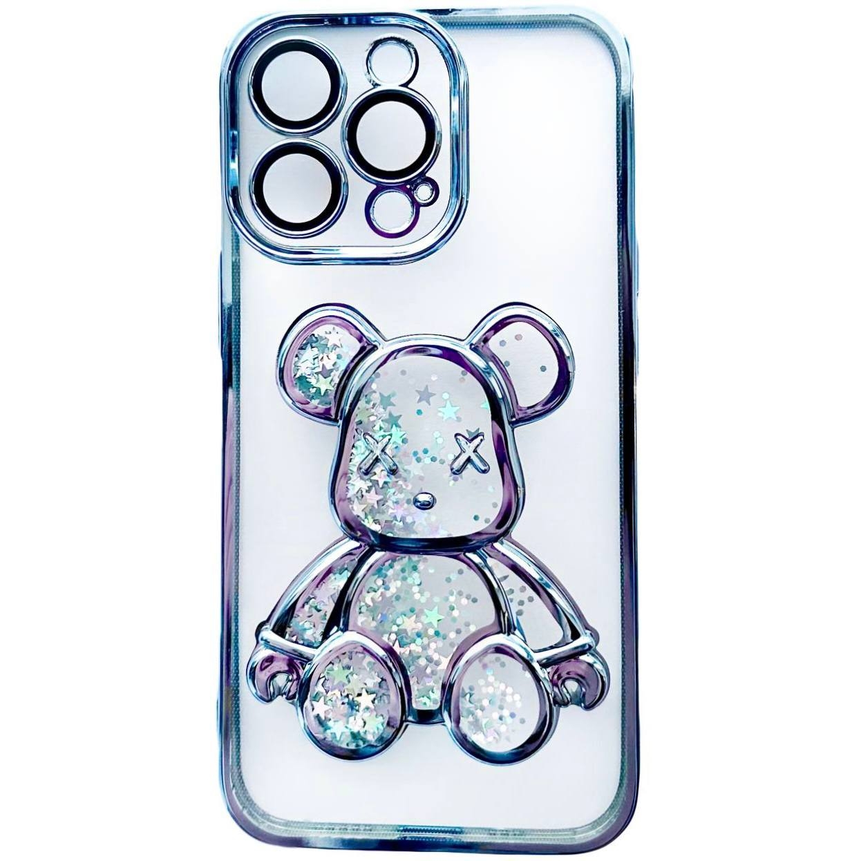 TPU BearBrick Liquid iPhone 14 Pro Max Blue - 1