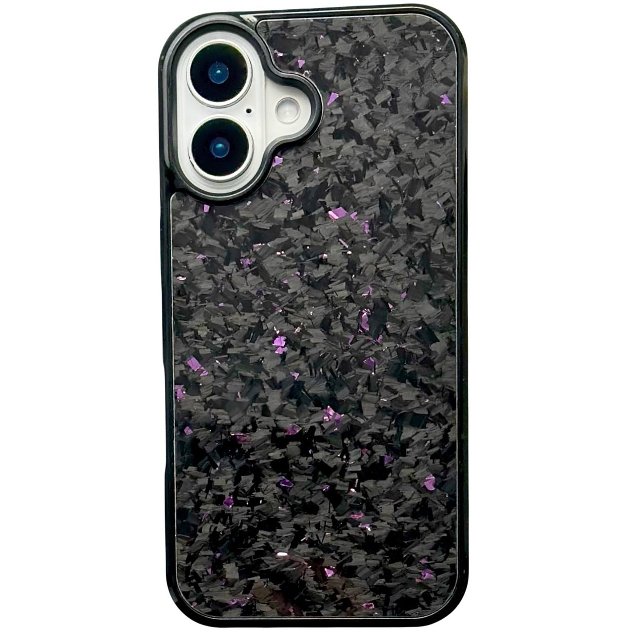 Forged Carbon Magsafe Case iPhone 16 Silver - 1