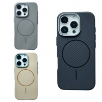 Carbon Pattern Slim Magsafe iPhone 16 Pro Black