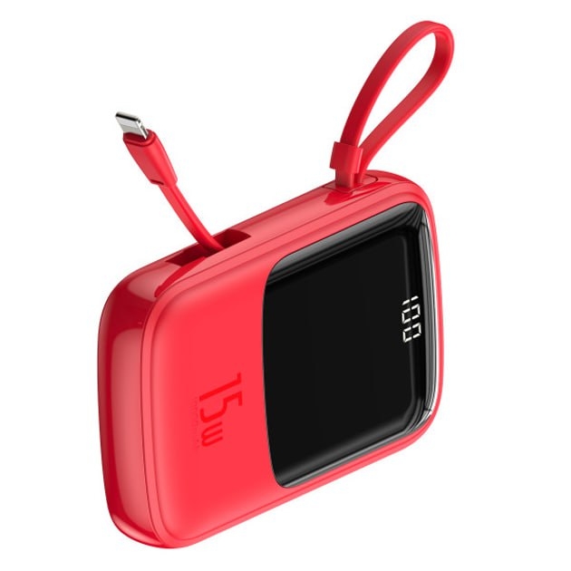 Baseus PowerBank Qpow Digital Display 10000mAh 15W Red - 2