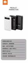WUW PowerBank U44 20000mAh White