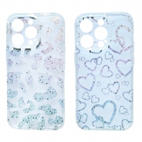 Laser TPU iPhone 12/12 Pro Hearts