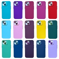 Silicone with Set iPhone 15 Purple