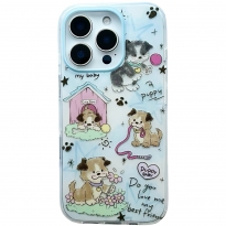 Cute Puppy TPU iPhone 12 Pro Max Blue