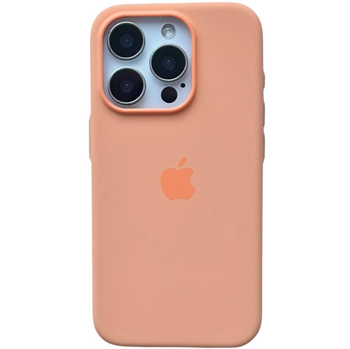 Silicone Case Original MagSafe iPhone 15 Pro Max Orange Sorbet - 1