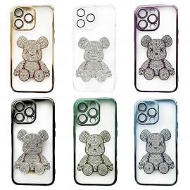 TPU BearBrick Diamond iPhone 14 White