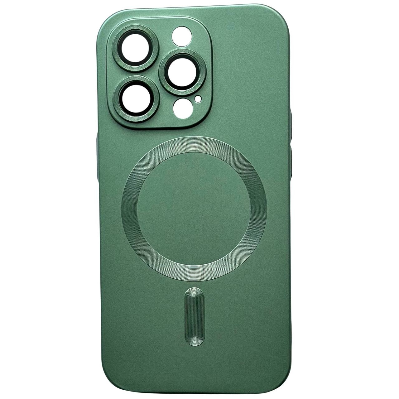 Matte Silicone with MagSafe iPhone 15 Plus Pine Green - 1