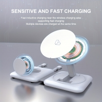 4in1 Foldable Magnetic Wireless Charging Station White