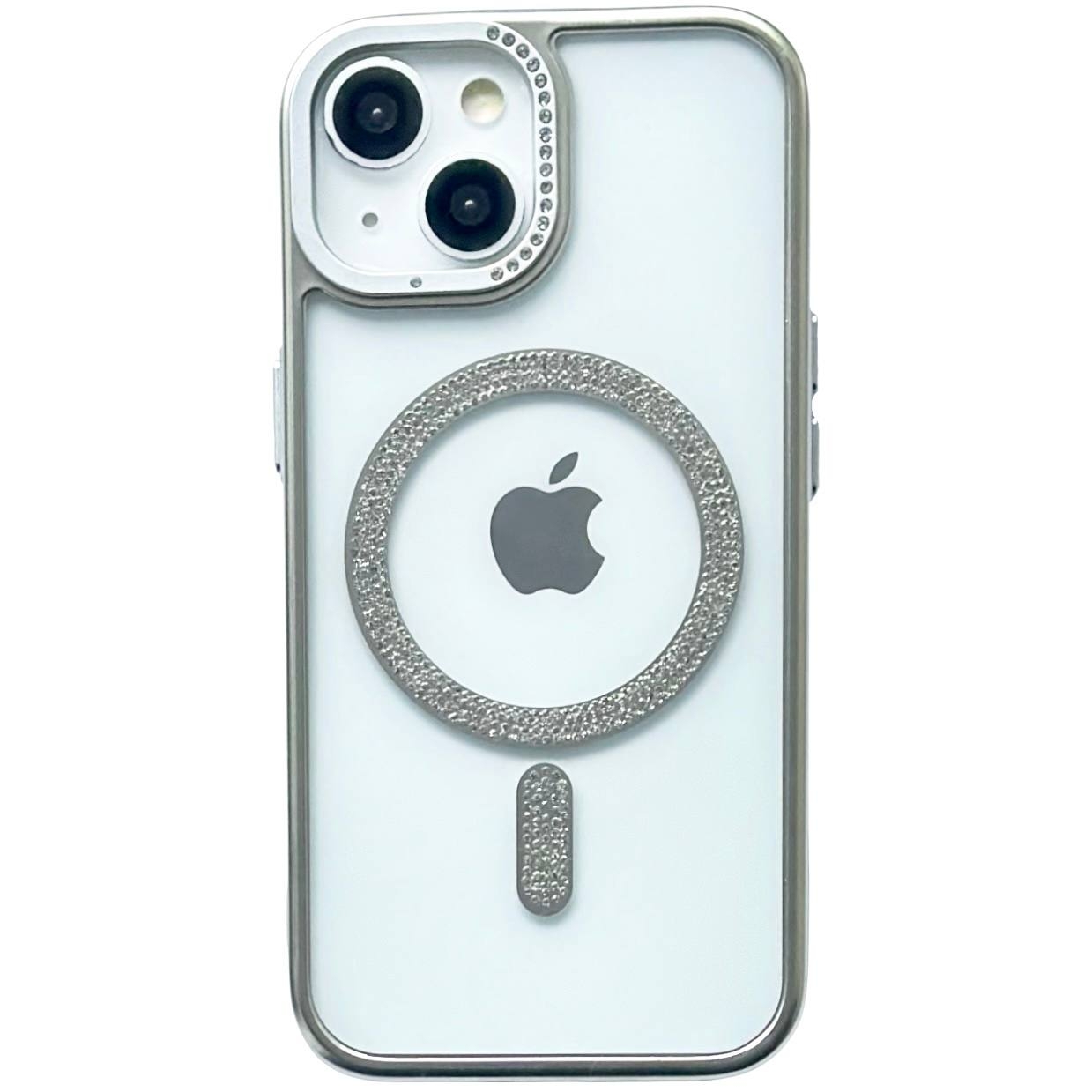 TPU Jewel Magsafe iPhone 15 Silver - 1