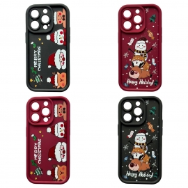 TPU Merry Christmas iPhone 16 Pro Bordo (3-Head)