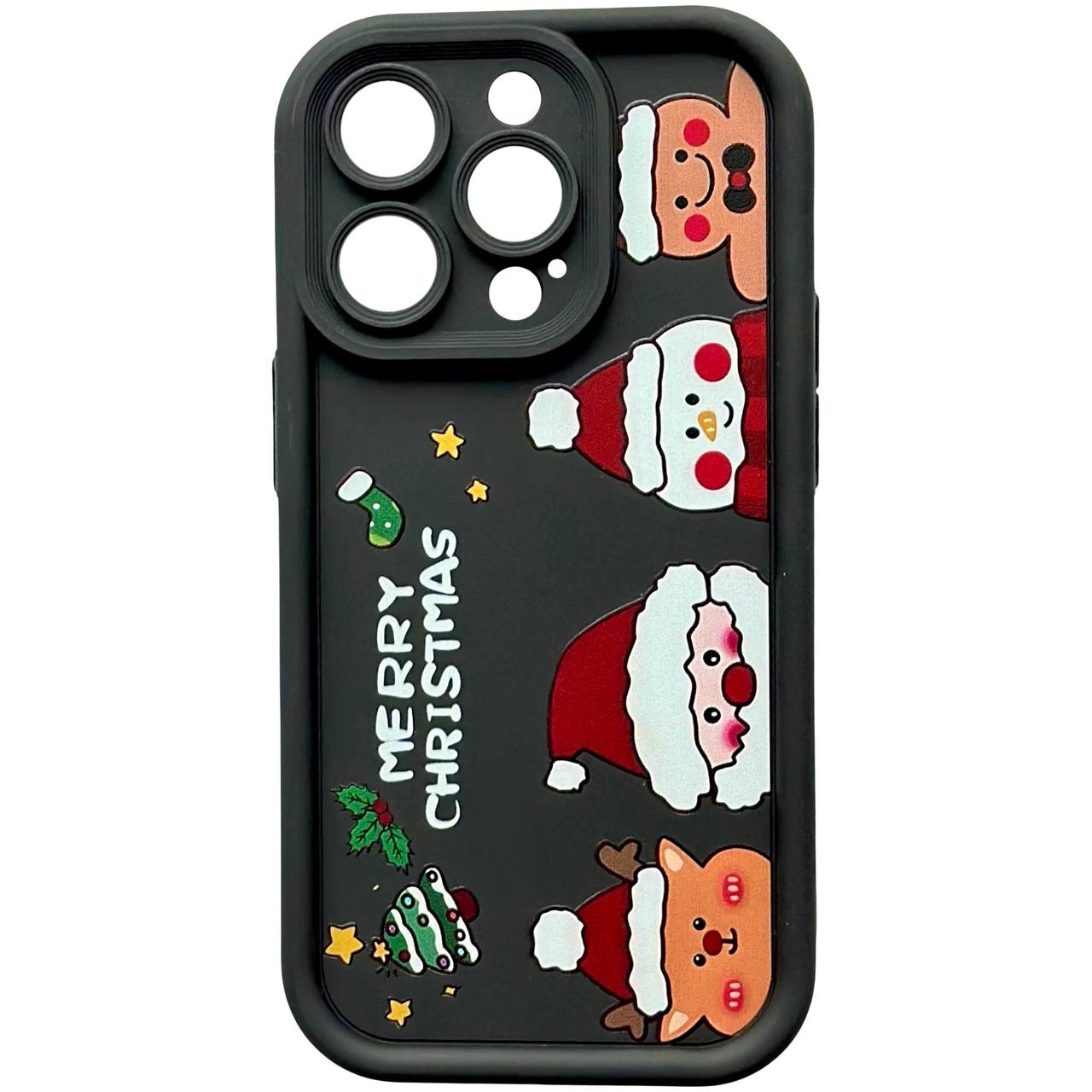 TPU Merry Christmas iPhone 15 Pro Max Black (4-Head) - 3