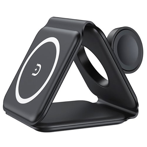 3in1 Magnetic Wireless Charger 15W Black - 3