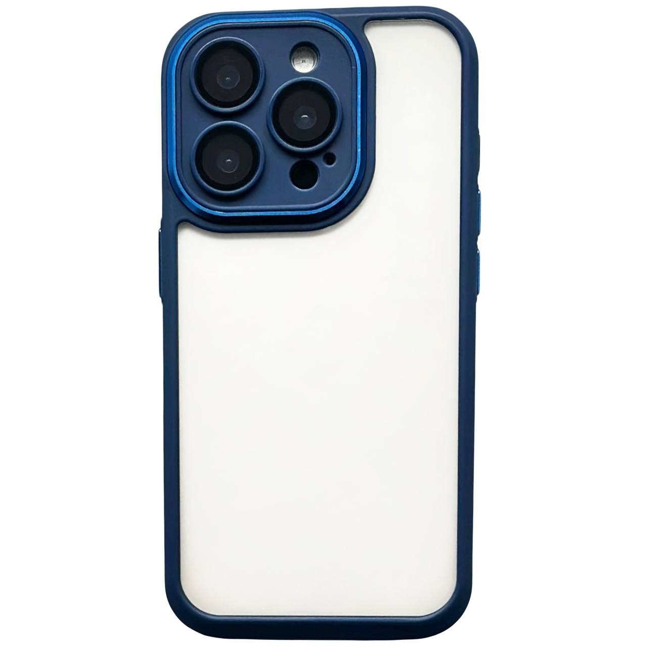 Color Case Glass Camera iPhone 15 Pro Dark Blue - 1