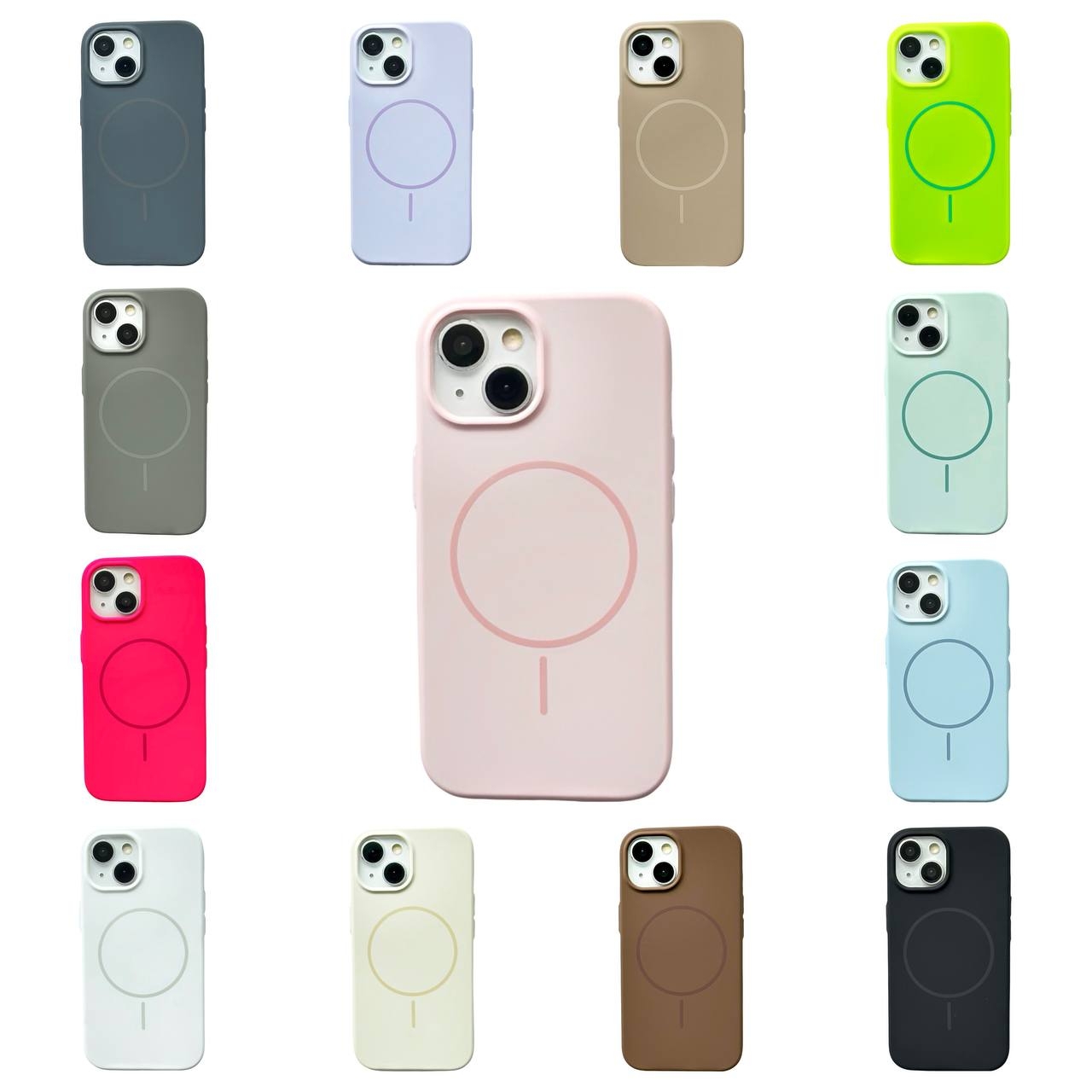 Silicone Case Slim Magsafe iPhone 15 Sky Blue - 2