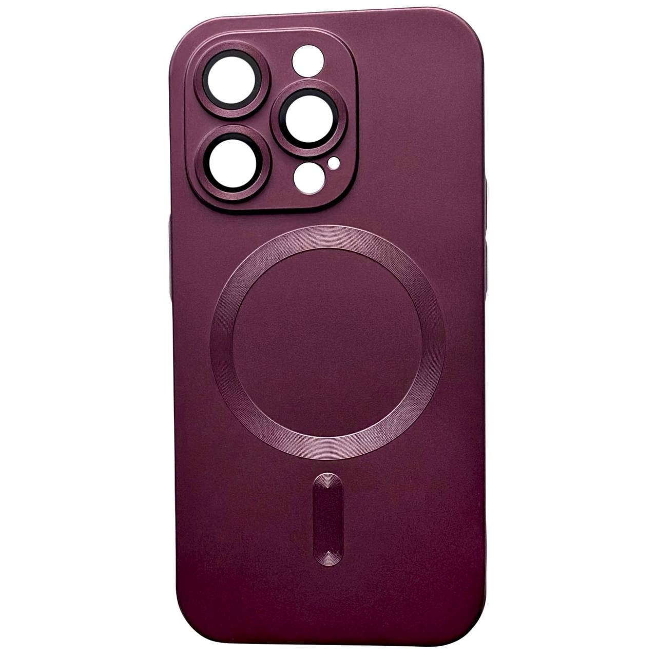 Matte Silicone with MagSafe iPhone 15 Pro Plum - 1