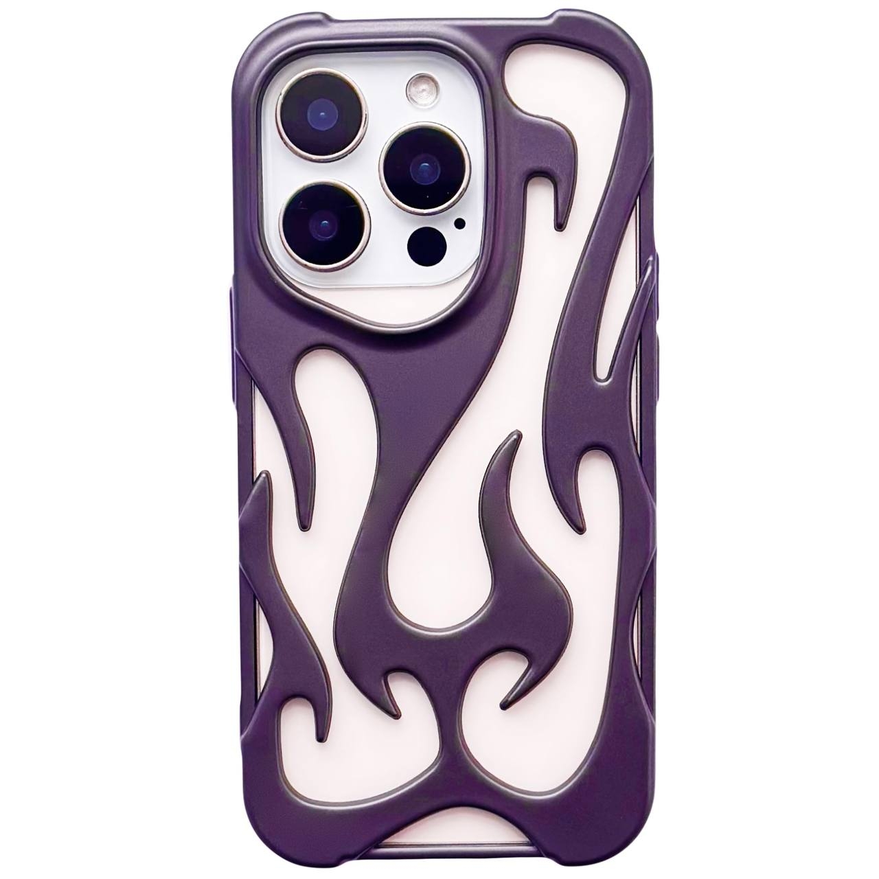 TPU Flame iPhone 14 Pro Max Purple - 1
