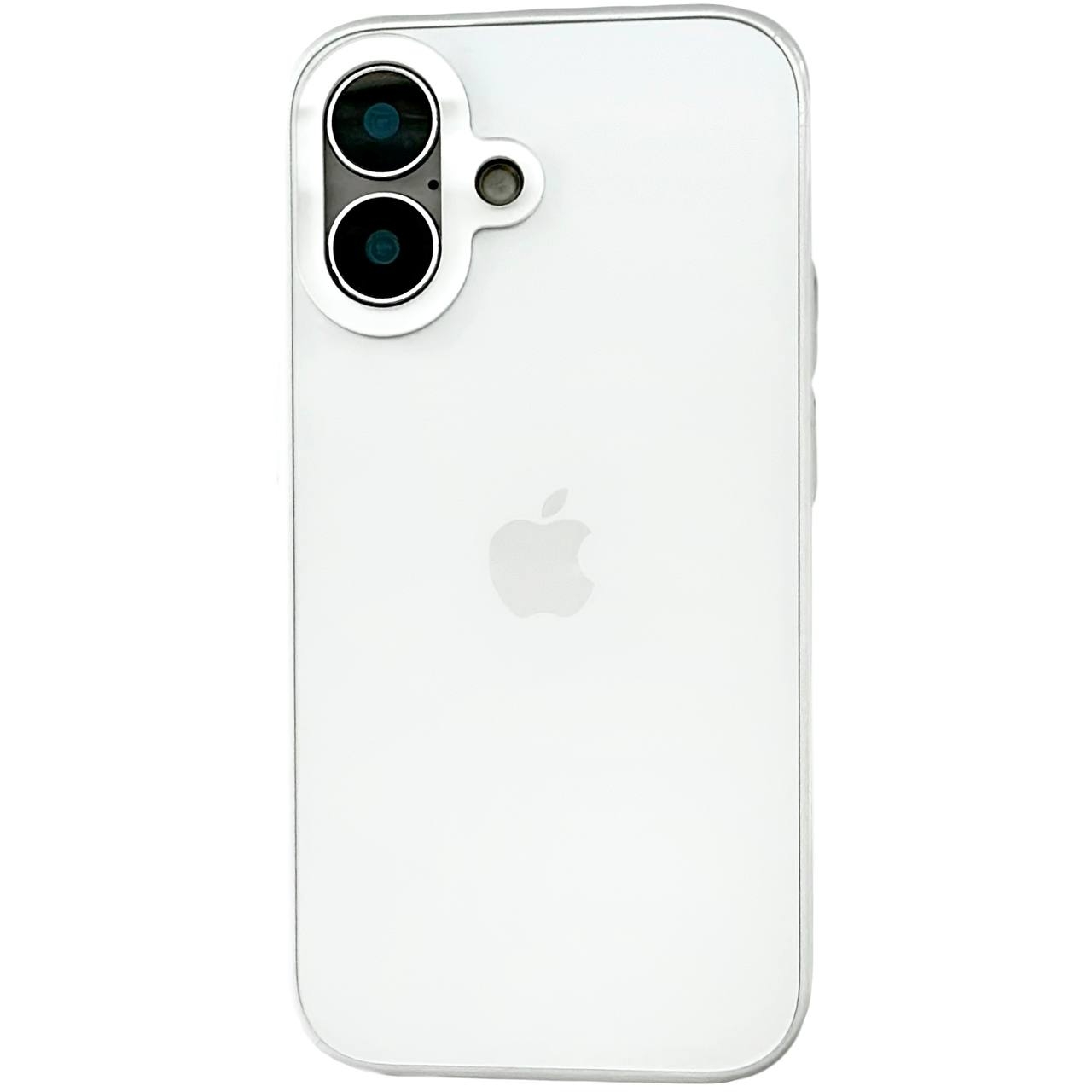 Matte Glass Open Camera iPhone 16 Plus White - 1