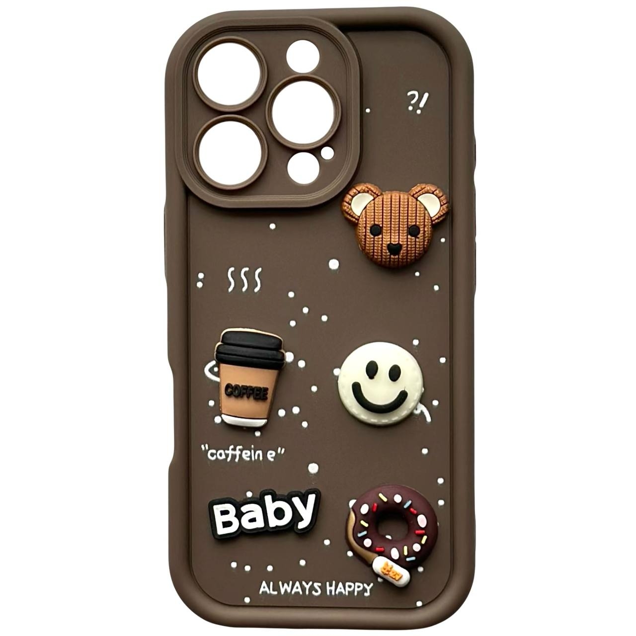 "Always Happy" Case iPhone 11 Pro Brown - 1