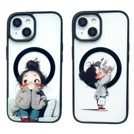 Crystal Case MagSafe iPhone 14 Girl Small