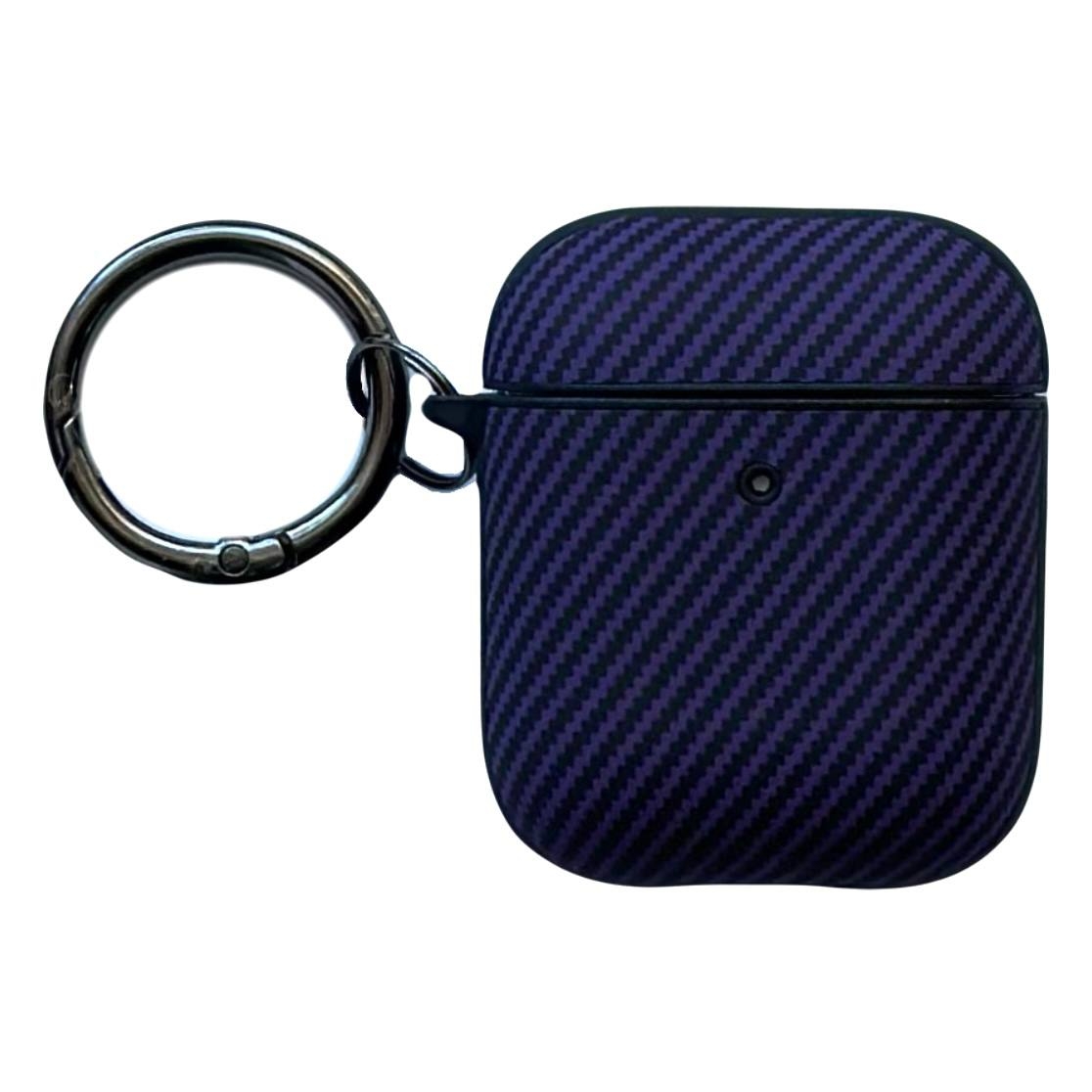 AirPods 1/2 Silicone Carbon Case Deep Purple - 1