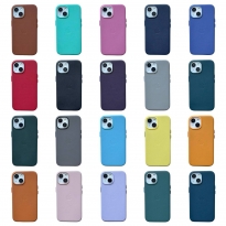Leather Case (MagSafe) iPhone 15 Light Gray