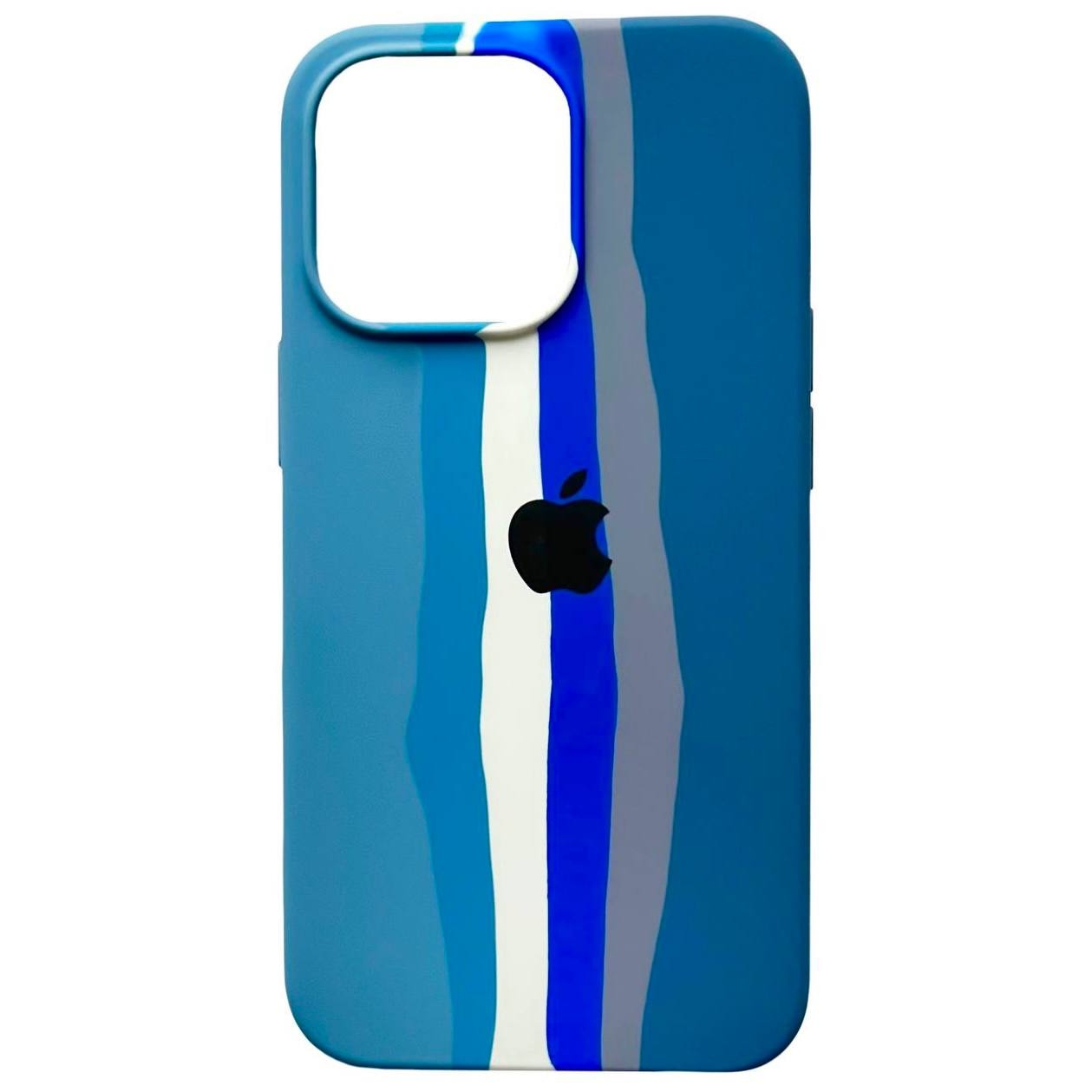 Rainbow Silicone Case iPhone 13 Pro Blue - 1